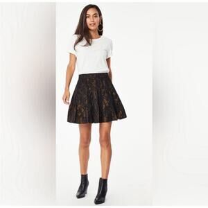 Roller Rabbit Lurex Ashton Skirt – Black & Gold Glam | Size L